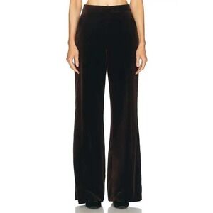 NWT Polo Ralph Lauren velvet wide leg pant trouser Brown Size 4
